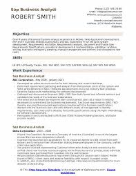 sap business analyst resume samples