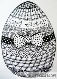 We have quite a few more complex pages for. Zendoodles Top Floor Treasures Zentangle Patterns Easter Art Easter Colouring