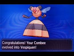 shiny combee evolves into shiny vespiquen pokemon x