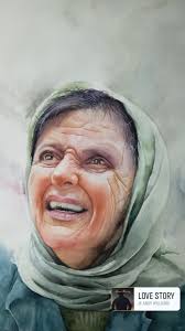 Watercolour portrait of two Madagascan children. 210 x 297 mm.