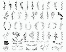 Hand Drawn Clip Art Commercial Use Rustic Floral Clipart Dividers Borders Laurels Arrows Doodle How To Draw Hands Clip Art Free Hand Drawing