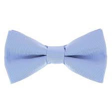 Light Blue Bow Tie In Silk Come The Nines