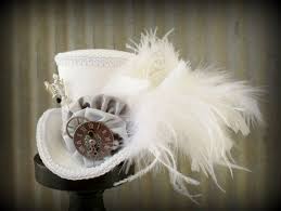 The White Rabbit In Pewter Mini Top Hat Alice In Wonderland Mini Top Hat Tea Party Hat Steampunk Hat Gear Hat Ma Tea Party Hats Steampunk Hat Mini Top Hat