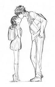 Short Girl Tall Boy Kissing Jpg 300 468 Drawing Base Couple Drawings Tall Boy Short Girl