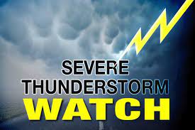 Severe thunderstorm 'watch' areas, are typically areas that are showing signs of producing severe weather (thunderstorms in particular) ahead of any development occurring. Severe Thunderstorm Watch Issued Saultonline Com