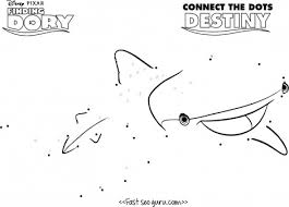 Printable Finding Dory Dot To Dot Destiny Coloring Page Free Kids Coloring Pages Printable