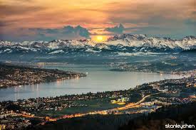 Super View On The Top Of Uetliberg Here We Can See A Panoramic Scenery Of The Alps With The Zur Switzerland Photography Switzerland Travel Aerial Photography