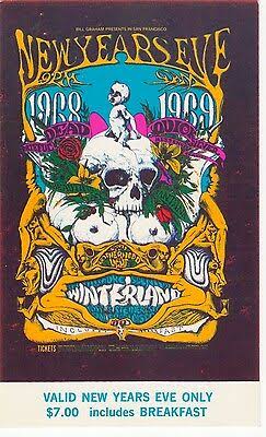 BG 152 FILLMORE ERA TICKET GRATEFUL DEAD QUICKSILVER NEW YEARS EVE 1968  MINT | eBay