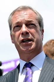 Photograph of Nigel Farage. Nigel Paul Farage (1964-) a British politician  and broadcaster