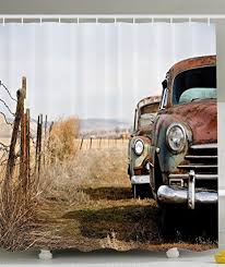 Themed Shower Curtains Add Pizzazz To Any Bathroom Antique Pictures Old American Cars Car Frames