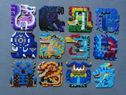 Monster Hunter Icons So Far By Trashgroove Deviantart Com On Deviantart Perler Bead Art Monster Hunter Perler Crafts