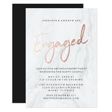 Modern White Marble Rose Gold Engagement Party Invitation Zazzle Com Engagement Party Invitations Rose Gold Engagement Party Gold Engagement Party