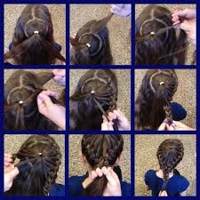 Quirky Braid Hairstyle For Girls Step By Step Instructions The Organised Housewife Hair Styles Hair Braid Heart Heart Hair
