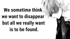 Depression is a popular topic and we know that people all over the world are interested in quotes. Sad Anime Quotes About Loneliness It S Prisoner Youtube