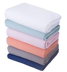 Texturized waffle weave cotton blanket. Moonen Waffle Weave Blanket King Size 100 Cotton Waffle Weave Blanket Lightweight Soft Breathable Cozy Cotton Blankets For All Season Pink 90x98 Inch Buy Online In Aruba At Aruba Desertcart Com Productid 199603561