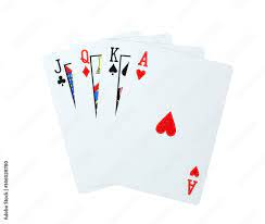 Poker hearts of J Q K A playing cards isolated on white background Stock  Photo | Adobe Stock