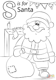 Letter S Is For Santa Coloring Page From Letter S Category Select From 29188 Printabl Santa Coloring Pages Kindergarten Coloring Pages Alphabet Coloring Pages