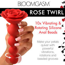 Bloomgasm Rose Twirl 10X Vibrating & Rotating Anal Beads