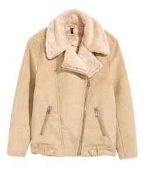 Faux Suede Biker Jacket Beige Women H M Us Faux Suede Biker Jacket Biker Jacket Suede Biker Jacket