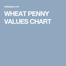 Wheat Penny Values Charts Wheat Penny Value Penny Value