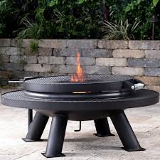 Adjustable fire pit grill grate. Texas Original Pits Spindletop 30 Inch Round Wood Burning Fire Pit W Removable Grill Grate Fpg 30 Bbqguys