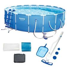 Bestway 18ft X 48in Steel Pro Round Frame Above Ground Pool Set With Accessories Above Ground Pool In Ground Pools Bestway