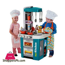 Kitchen accessory is designed with shiny, stainless steel finishes, making it great for both boys and girls, and it completes any teamson play kitchen set. Buy Children Electronic Pretend Toy Talented Chef Kitchen Set Kitchen Role Play Set 49 Pcs With Run Water At Best Price In Pakistan