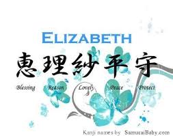 Kanji Meanings Gallery Elizabeth Name Elizabeth Name Meaning Name Tattoos