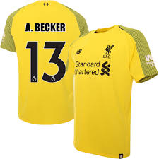 alisson becker liverpool goalkeeper home jersey 2018 2019