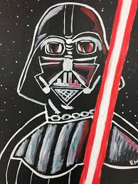 Darth Vader Black Canvas Painting Kit