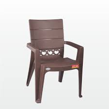 The seat and back are cushioned, and the back cushion is contoured for extra support. Seema 2082 Straight Back Broad Chair Seema Plastics