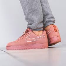 Air Force 1 Lv8 Black And Pink Nike Air Force 1 Low 07 Lv8 Suede Red Stardust Pink Aa1117 601 Red Nike Shoes Mens Nike Shoes Latest Nike Shoes