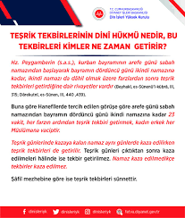 Teşri̇k tekbi̇rleri̇ni̇ unutmayin diyanet i̇şleri başkanlığı'nın yayımladığı bilgilere göre; Vzph1xkewd0qfm