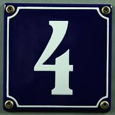 Obergeschoss und ist bequem uber den aufzug und auch das sehr gepflegte treppenhaus erreichbar. Hausnummernschild 4 Blau Weiss 12x12 Cm Sofort Lieferbar Schild Emaille Hausnummer Haus Nummer Zahl Standard Hausnummern 1 Bis 30 Hausnummern Emaille Emaille Schilder Schilder Buddel Bini Inh Eda Binikowski E K