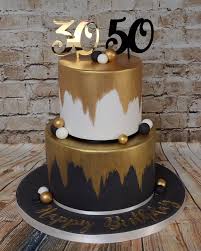 Modern 60th Birthday Cakes For Ladies Stunning Modern Joint Birthday Cake Metallic Edible Gold Adds A Stylish Effect To This Celebration C 60th Birthday Cakes Dad Birthday Cakes 70th Birthday Cake