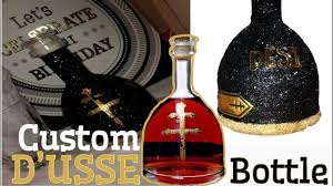 Custom Dusse Bottle Birthday Bottle In 2020 Bottle Custom Bottles Liquor Bottle Crafts