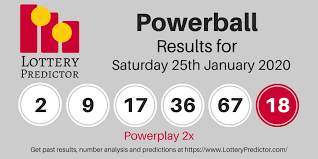 Powerball Lottery Drawing Results For Saturday 25th January 2020 Lottery Powerball Powerball Lottery Results Lottery Drawing