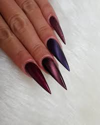 Black And Red Cat Eye Nails Pin By Brianna On Nails Fashion Nails Cute Beauty Red Cats Eye