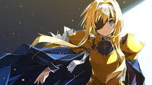 Download 1920x1080 Sword Art Online Alicization Alice Schuberg Eyepatch Armor Blonde Cape Wallpaper Sword Art Sword Art Online Wallpaper Sword Art Online