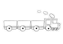Der zug auf dieser malvorlage hat es sehr eilig. Kinder Malvorlagen Ausmalbilder Gebude Transport Autos Flugzeuge Schiffe