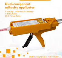 NADAMOO Pistola de calafetagem dupla para 400 ml/14 fl oz (proporção de  mistura de 1:1), aplicador de epóxi de componente duplo com 8 ferramentas  de ...