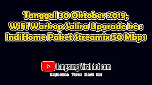 Infrastruktur jaringan telah dibangun di tempat pedesaan untuk menerima dan mengirim informasi via dunia. Tanggal 30 Oktober 2019 Wifi Warkop Salira Upgrade Ke Indihome Paket Streamix 50 Mbps Langsung Viral Com