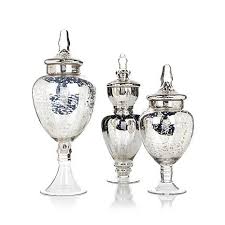 A wide variety of mercury glass jar options are available to you, such as use, material, and occasion. Winter Lane Set Of 3 Mercury Glass Apothecary Jars Hsn Glass Apothecary Jars Apothecary Jars Christmas Jars