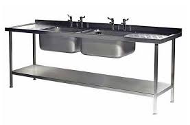 double bowl sink units commercial