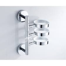 It is wall mounted and is available in a chrome finish. Clear Glass Toothbrush Holder Brass Chrome Swing Arm