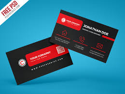 Hand holding business card mockup, that will be great as a showcase tool for your creative ideas. Black Company Business Card Psd Template Free Download