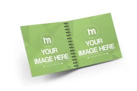 What S Inside Your Book Make A Little Sneak Preview Mockup With Your Book Content An Open Square Bound Book Standing On A Bound Book Mockup Generator Mockup