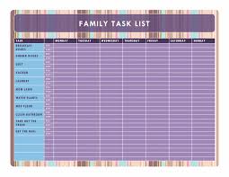 family chore chart