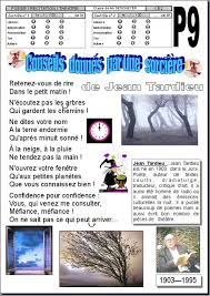 Education מאת voici la poésie de jean tardieu que vous devez apprendre ( 6ème). P9 Conseils Donnes Par Une Sorciere De Jean Tardieu Le Blog De Misterdi Ce2