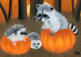 I Love This Artist She Did An Aceo Print Card With Hedgies At My Request Pet Holiday Hedgehog Day Mini Paintings